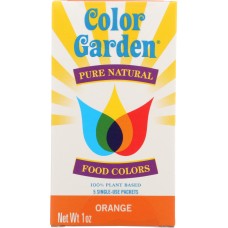 COLOR GARDEN: Pure Natural Food Color Orange 5pc, 1 oz