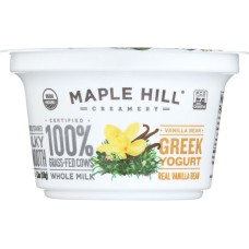 MAPLE HILL CREAMERY: Vanilla Bean Greek Yogurt, 5.3 oz