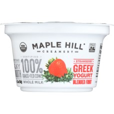 MAPLE HILL CREAMERY: Strawberry Greek Yogurt, 5.3 oz