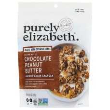 PURELY ELIZABETH: Chocolate Sea Salt Peanut Butter Granola, 10 oz