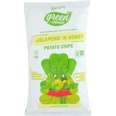 LESSER EVIL: Green Elephant Jalapeno & Honey Potato Chips, 5 oz