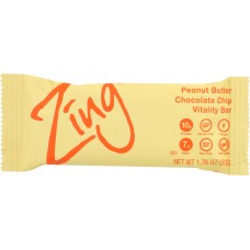 ZING BARS: Peanut Butter Chocolate Chip Nutrition Bar, 1.76 oz
