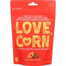 LOVE CORN: Habanero Chili Crunchy Corn, 4 oz