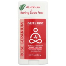 GREEN GOO: Deodorant Rose Geranium, 2.25 oz