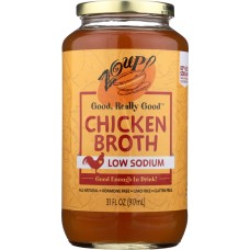 ZOUP GOOD REALLY: Low Sodium Chicken Broth, 31 oz