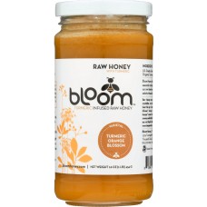 BLOOM HONEY: Turmeric Infused Orange Blossom Honey, 16 oz