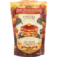 BIRCH BENDERS: Pancake Mix 6 Grain Cinnamon, 16 oz