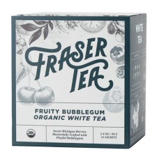 FRASER TEA: Tea Fruit Bubblegum White Organic, 1.4 oz