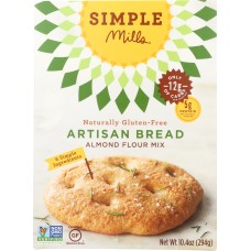 SIMPLE MILLS: Gluten Free Artisan Bread Almond Flour Mix, 9.5 oz