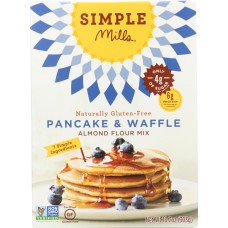 SIMPLE MILLS: Gluten Free Pancake & Waffle Almond Flour Mix, 10.7 oz
