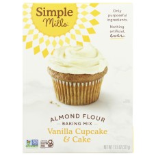 SIMPLE MILLS: Vanilla Cupcake & Cake Mix, 11.5 oz