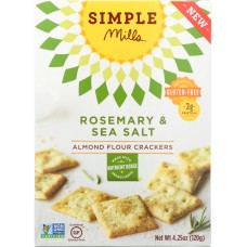 SIMPLE MILLS: Rosemary Sea Salt Crackers, 4.25 oz