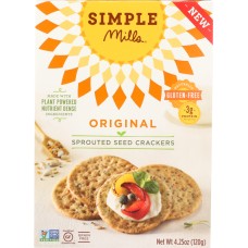 SIMPLE MILLS: Original Sprouted Seed Crackers, 4.25 oz