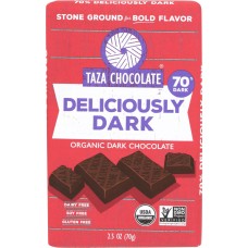 TAZA CHOCOLATE: 70% Deliciously Dark Chocolate Bar, 2.5 oz