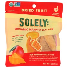 SOLELY: Organic Dried Mango Halves, 8 oz