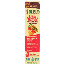 SOLELY: Organic Mango Dark Chocolate Drizzled Fruit Jerky, 0.8 oz