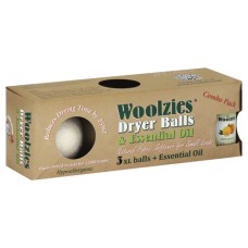 WOOLZIES: Wool Dryer Balls Three Pack and Essential Oil Combo, 13 oz