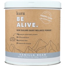 KURA NUTRITION: Vanilla Bean New Zealand Dairy Wellness Powder, 16.9 oz