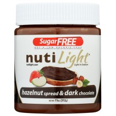 NUTILIGHT: Sugar Free Hazelnut Spread & Dark Chocolate, 11 oz