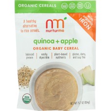 NURTURME: Organic Baby Cereal Quinoa + Apple, 3.7 oz