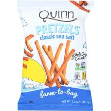 QUINN: Classic Sea Salt Sticks Pretzels Snack Bag, 1.5 oz