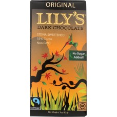 LILY'S: Dark Chocolate with Stevia Original, 3 oz