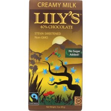 LILY'S SWEETS: Creamy Milk Bar 40% Chocolate, 3 oz