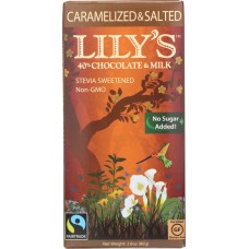 LILYS SWEETS: Carmelized and Salted Milk Bar Stevia, 2.8 oz