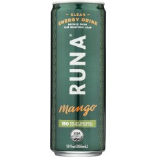 RUNA: Mango Clean Energy Drink, 12 fl oz