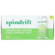 SPINDRIFT: Lime Sparkling Water 8 Pack, 96 fo