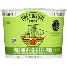 ONE CULTURE FOODS: Vietnamese Beef Pho Noodle, 1.88 oz
