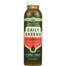 DRINK DAILY GREENS: Organic Harmony Sweet Greens Cold Pressed Juice, 12 oz