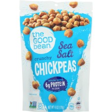 THE GOOD BEAN: Crispy Crunchy Chickpeas Sea Salt, 6 oz