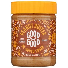 GOOD GOOD: Creamy Peanut Butter No Sugar Added, 12 oz
