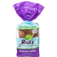 RUDIS: Gluten-Free Bakery Cinnamon Raisin Sandwich Bread, 18 oz