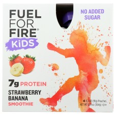 FUEL FOR FIRE: Kids Strawberry Banana Smoothie 4 Pack, 12.80 oz