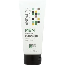 ANDALOU NATURALS: Refreshing Face Wash Men, 6 fo