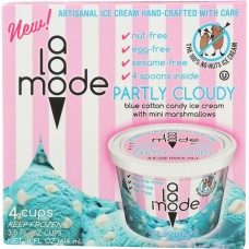 A LA MODE: Ice Cream Cups Partly Cloudy 4 Cups, 14 oz