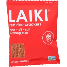 LAIKI: Crackers Red Rice Single Serve, 0.74 oz