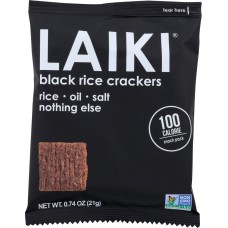 LAIKI: Crackers Black Rice Single Serve, 0.74 oz