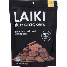 LAIKI: Crackers Black Rice, 3.53 oz