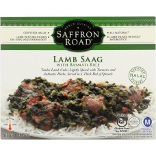 SAFFRON ROAD: Lamb Saag with Basmati Rice, 10 oz