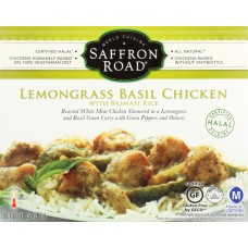 SAFFRON ROAD: Lemongrass Basil Chicken with Jasmine Rice, 11 oz
