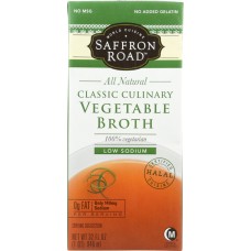 SAFFRON ROAD: Classic Culinary Vegetable Broth Low Sodium, 32 oz
