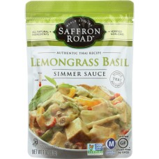 SAFFRON ROAD: Gluten Free Simmer Sauce Lemongrass Basil, 7 oz