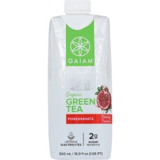GAIAM: Tea Green RTD Pomegranate Organic, 16.9 fo