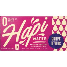 HAPI DRINKS: Water Grape Hapi, 8 pk