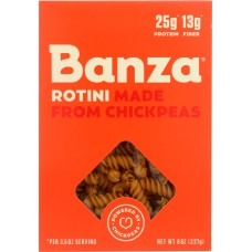 BANZA: Rotini Chickpea Pasta, 8 oz