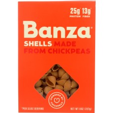 BANZA: Shells Chickpea Pasta, 8 oz
