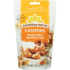 SUNSHINE NUT COMPANY: Cashews Roasted Salted, 7 oz